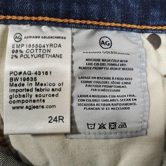 AG Adriano Goldschmied The Prima Ankle Cigarette Ankle Skinny Jeans Dark 24R - Picture 10 of 11